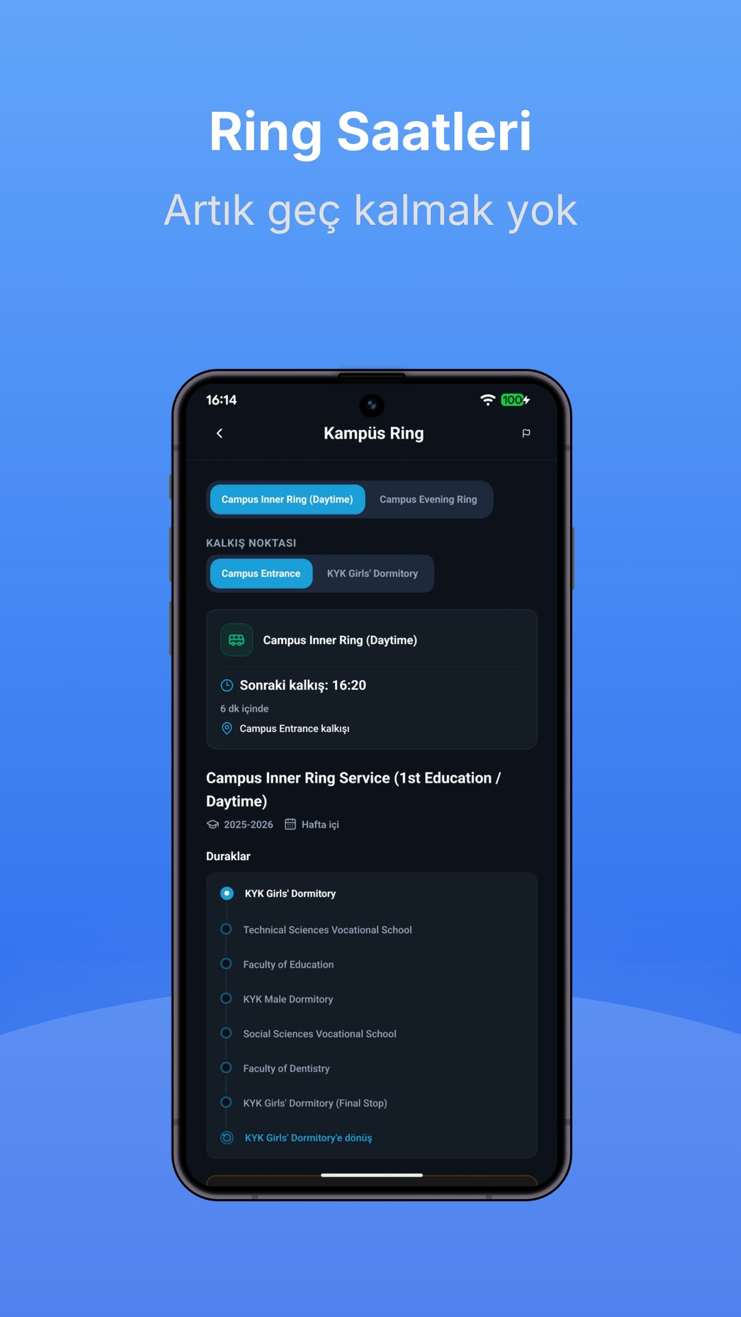 CampuWise Akademik Takvim Ekranı